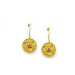 Handmade Byzantine Earrings from Gold Plated Silver