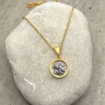 Archaic pendant with the goddess Athena made of gilded silver