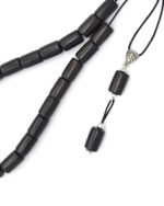 Ebony Kompoloi with Silver Fittings