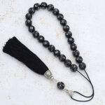 Ebony and 925 Silver, Kompoloi with Impressive Decoration