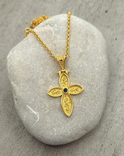 Byzantine Cross made of Gold plated silver