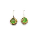 Βυζαντινά σκουλαρίκια με Copper Turquoise και ασήμι 925