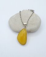 Handmade Baltic Yellow matt Amber Pendant