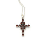 Handmade Silver Cross with Carnelian