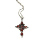 Handmade Silver Cross with Carnelian Handmade Silver Cross with Carnelian