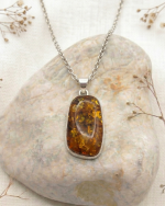 Handmade Baltic Cognac Amber Pendant with inclusions Handmade Baltic Cognac Amber Pendant with inclusions