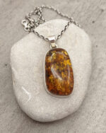 Handmade Baltic Cognac Amber Pendant with inclusions Handmade Baltic Cognac Amber Pendant with inclusions