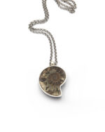 Handmade Ammonite pendant with 925 silver