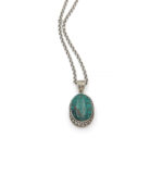 Handmade Pendant with African Turquoise and 925 Silve Handmade Pendant with African Turquoise and 925 Silve