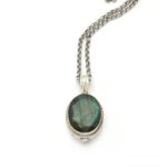 Handmade Silver 925 Box Pendant with Labradorite