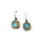 Βυζαντινά σκουλαρίκια με Copper Turquoise και ασήμι 925