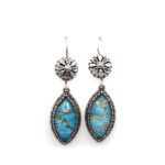 Byzantine Earrings with Cooper Turquoise and 925 silver