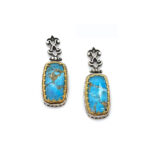 Βυζαντινά σκουλαρίκια με Copper Turquoise και ασήμι 925