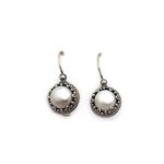 Byzantine earrings with pearl and 925 silver