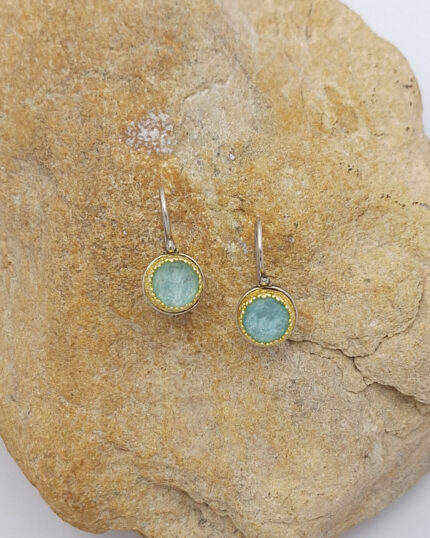Byzantine earrings with Amazonite and 925 silver