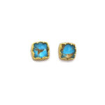 Βυζαντινά σκουλαρίκια με Copper Turquoise και ασήμι 925