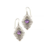 Byzantine Earrings with Amethyst and 925 Silver