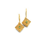 Handmade Byzantine Earrings from Gold Plated Silver