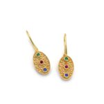 Handmade Byzantine Earrings from Gold Plated Silver