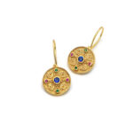 Handmade Byzantine Earrings from Gold plated Silver