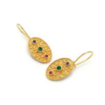 Handmade Byzantine Earrings from Gold Plated Silver