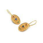 Handmade Byzantine Earrings from Gold Plated Silver