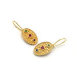 Handmade Byzantine Earrings from Gold Plated Silver