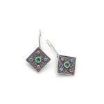 Handmade Byzantine Earrings from sterling silver with zircon