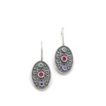 Handmade Byzantine Earrings from Sterling Silver and zircon