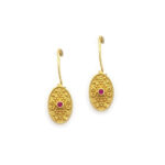 Handmade Byzantine Earrings from Gold Plated Silver