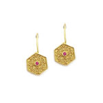 Handmade Byzantine Earrings from Gold Plated Silver
