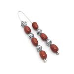 Semi-precious stone Jasper Begleri beads with 925 Silver