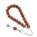 Brown Goldstone kompoloi with 925 Silver accessories
