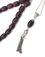Elegant Red Tiger's Eye Komboloi with 925 Silver