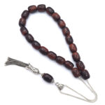 Elegant Red Tiger's Eye Komboloi with 925 Silver