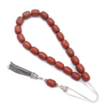 Red Jasper Kompoloi with sterling silver accessories