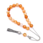 Agate Kompoloi with Sterling Silver 