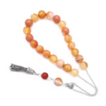 Agate Kompoloi with Sterling Silver Elements