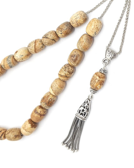 Picture Jasper Kompoloi with 925 silver fittings