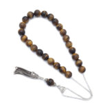 Tiger's Eye Kompoloi with 925 Silver