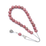 Red Jade kompoloi with Silver 925