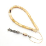 Animal Horn kompoloi with silver fittings