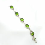 Handmade 925 silver bracelet with peridot