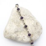Handmade 925 silver amethyst bracelet.