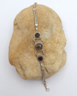Handmade 925 Silver Bracelet with Smoky Quartz