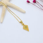 Byzantine Pendant made of Gold Plated Silver 925 and zircon