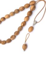 Olive wood kompoloi with 925 silver fittings Olive wood kompoloi with 925 silver fittings
