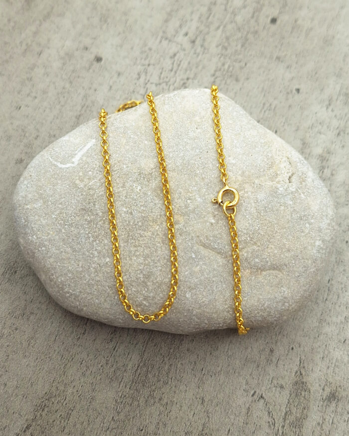 Byzantine, Gold Plated Silver Chain for pendant