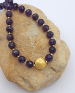 Amethyst Necklace with Gold-Plated Silver Amethyst Necklace with Gold-Plated Silver