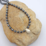 Hematite and silver necklace 925